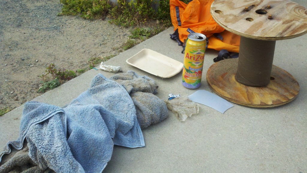 Trash picked up in Morro Bay on the beach