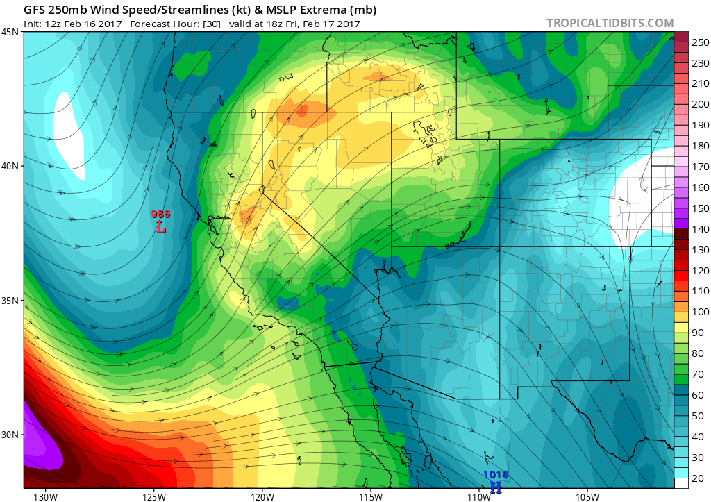 This graphic shows the current atmospheric river  positioned over California. From the California Weather Blog, by Daniel Swain.