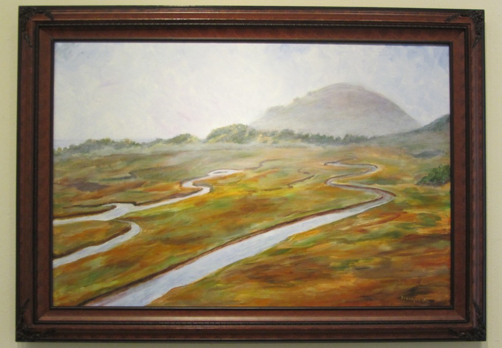 Franczeska Angel's acrylic painting "Estuary/Morro Bay Fog"