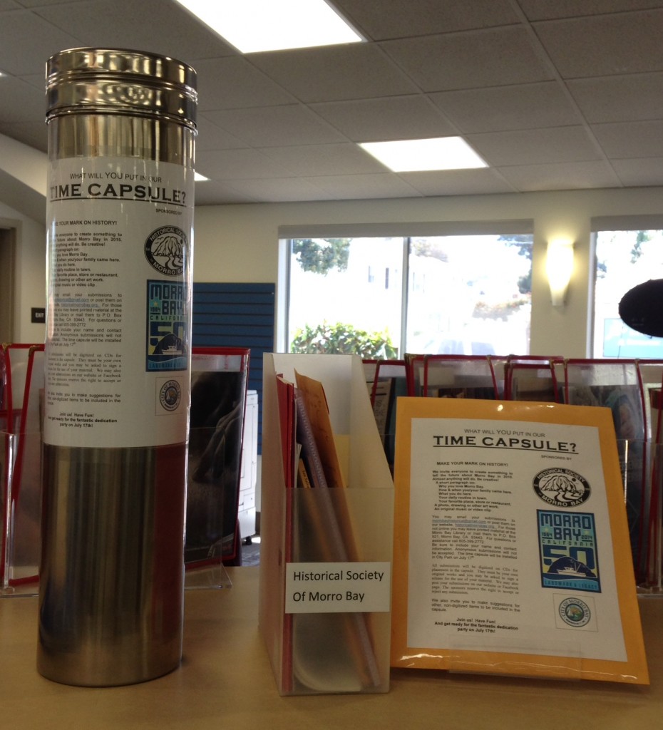 Previously, the time capsule was housed at the Morro Bay Library so that people could learn about the project and drop off submissions.