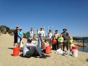 We picked up 18 pounds of trash from the sandspit, which is essential habitat for many birds, including the snowy plover.