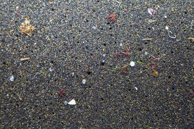 Microbeads and other microplastics show up on beaches worldwide.