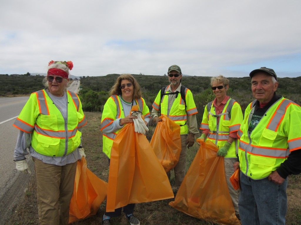 10 volunteers picked up trash along South Bay Boulevard, and had fun while they worked.