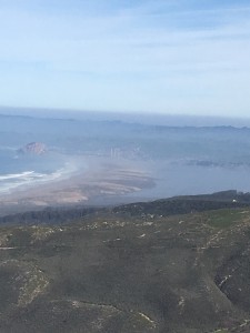 The view of Morro Bay from Valencia Peak.