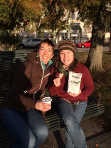 Because you can’t protect the coast on an empty stomach, Executive Director Lexie Bell and Communications and Outreach Coordinator Rachel Pass sampled beignets on their way to the conference.