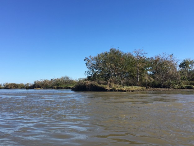 Marshland in Plaquemines Parish is disappearing quickly as waves and currents wash land away.