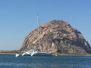 Jennifer Ruesink conducts her survey via this 42-foot catamaran.