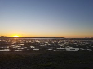 Low tides are the easiest way to conduct this survey, which has meant we have seen some spectacular sunsets.