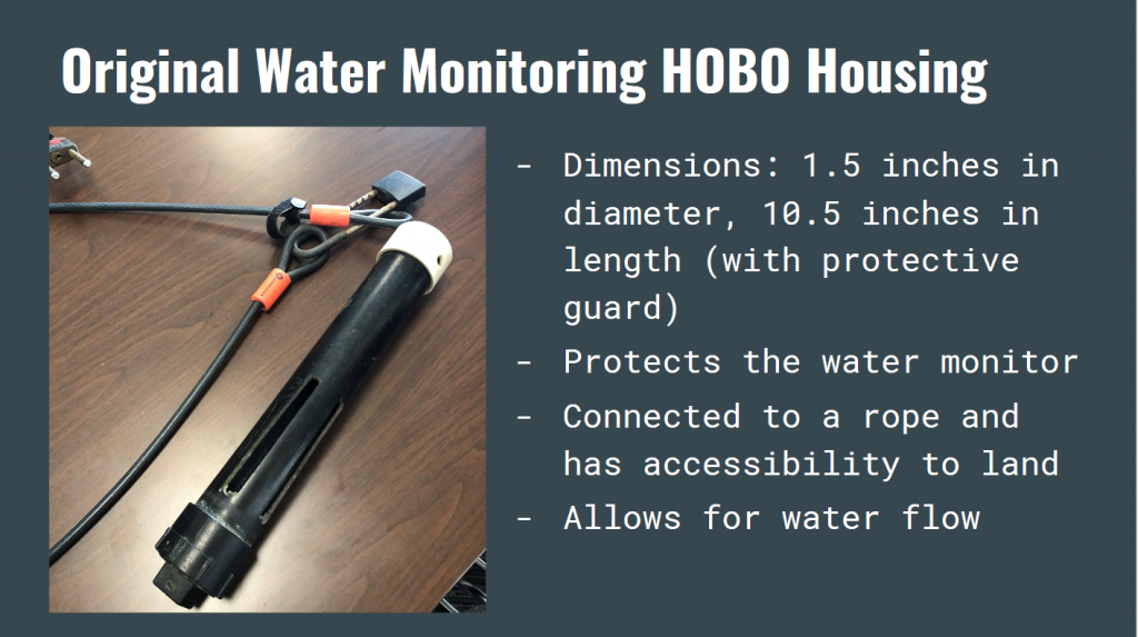 The students took detailed notes about the water quality monitoring equipment during their trip to the Estuary Program office to meet with staff.