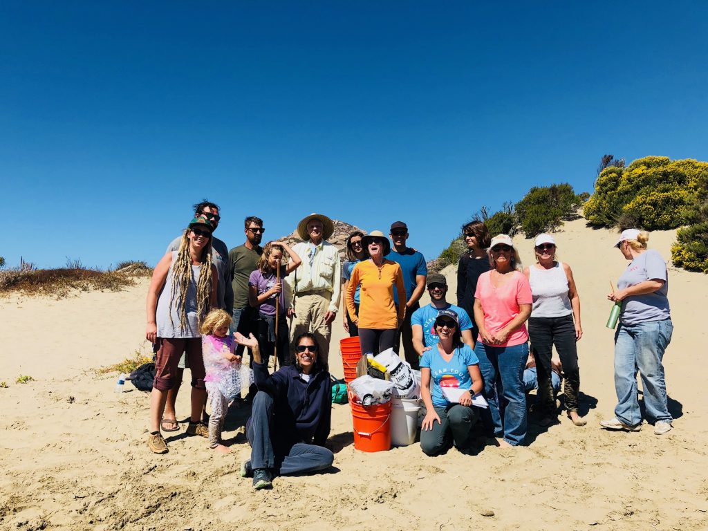 This hard-working and adventurous group of volunteers covered four miles of Morro Bay's sandspit, picking up trash as they went. 