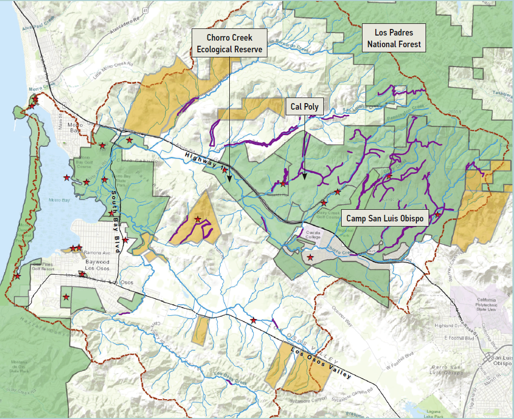 habitat map with labels