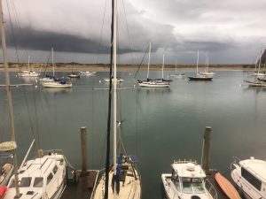 Storm clouds over the Morro Bay estuary