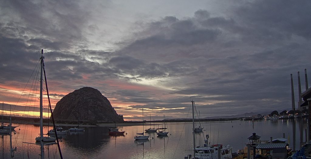 Morro Rock pastel sunset