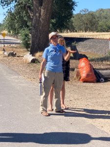 Audrey Taub of SLO Beaver Brigade leading a group on a walk to a local beaver pond.