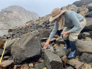 Estuary Program Staff doing field work next to Morro rock