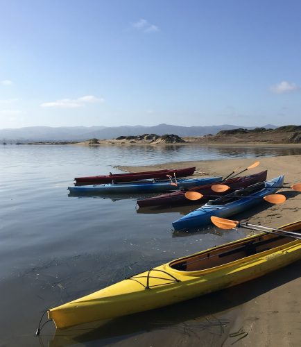 Kayaks on sandspit during Coastal Cleanup Day 2017_adjusted3