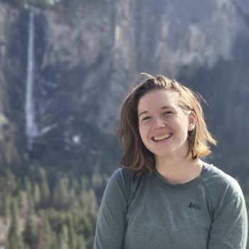 Jenn at the field chemistry lab for studying the effects of climate change on tidepool ecosystem functioning at Otter Rock in Oregon for her master's research.